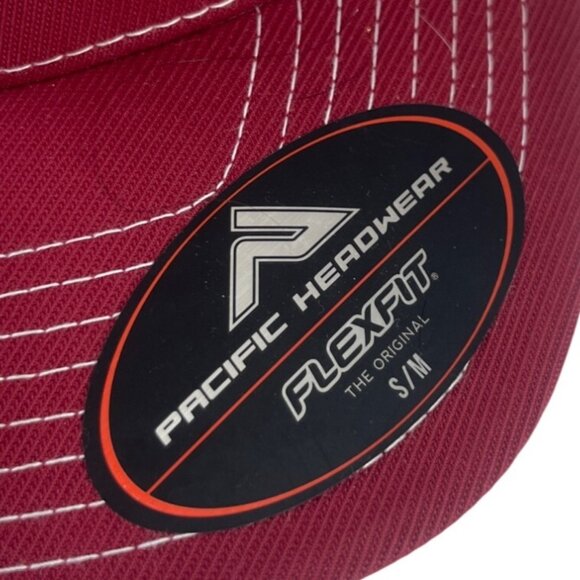 Pacific Headwear Boston Red Sox Flexfit Pro Model Cap S/M Red White - Picture 6 of 9